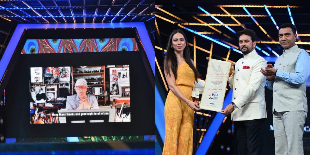 Celebrated Spanish film director Carlos Saura honoured with Satyajit Ray Lifetime Achievement award at 53rd IFFI